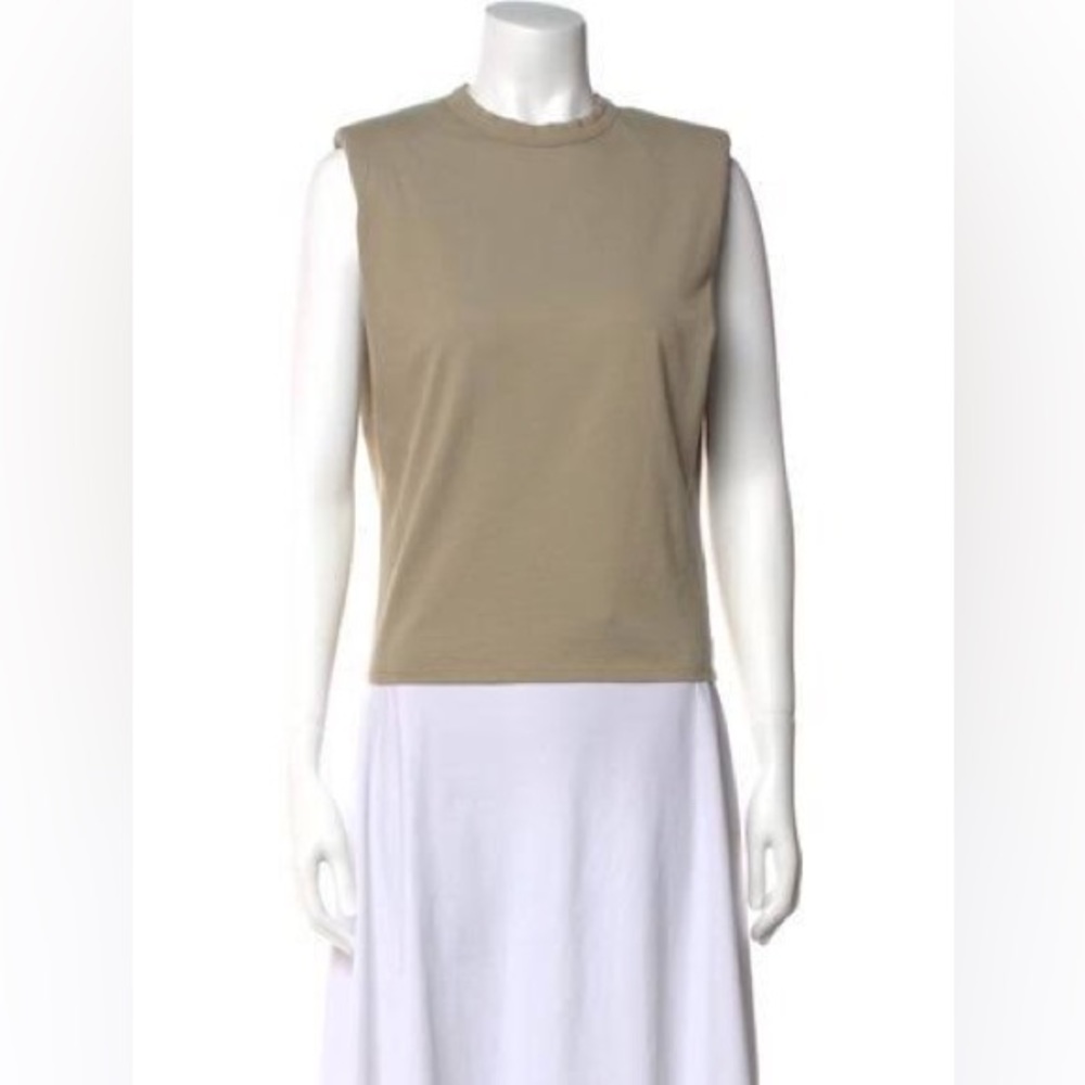 REFORMATION Belmont Padded Muscle Tank Top in Khaki